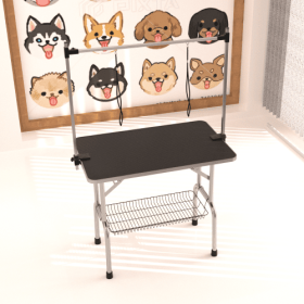 Professional Dog Pet Grooming Table Large Adjustable Heavy Duty Portable With Armrests And Lasso & Grid Tray Professional Dog Pet Grooming Table Large Adjustable Heavy Duty Portable With Armrests And Lasso & Grid Tray